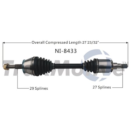Surtrack Axle Cv Axle Shaft, Ni-8433 NI-8433